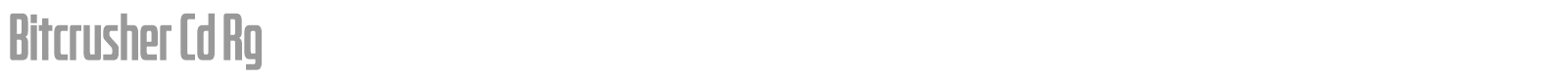 Bitcrusher font preview